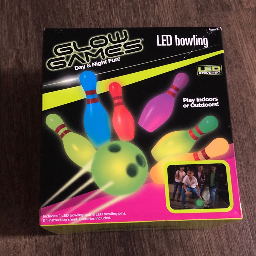 Glow Games LED Bowling Set - Multicolor Pins and Ball